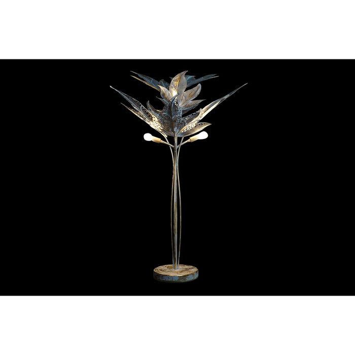 Lampă cu Picior DKD Home Decor Gri Metal Tropical Frunza a unei plante (51 x 51 x 87 cm)