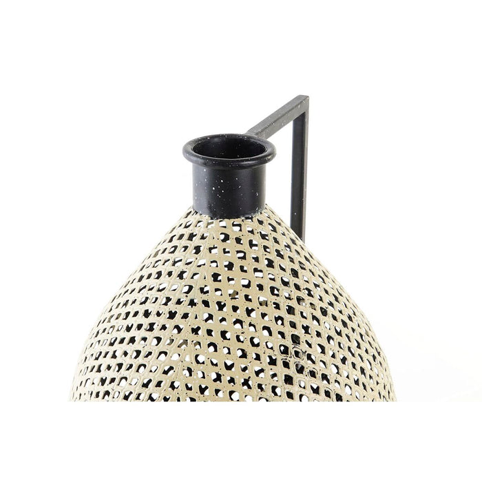 Vază DKD Home Decor Negru Metal Maro Maro Deschis (26 x 26 x 39 cm)