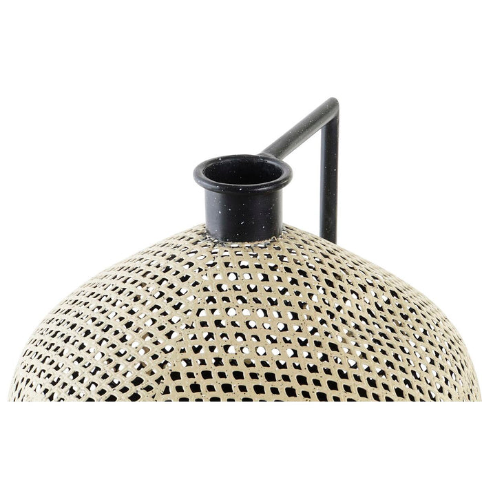 Vază DKD Home Decor 31 x 31 x 28 cm Negru Metal Maro