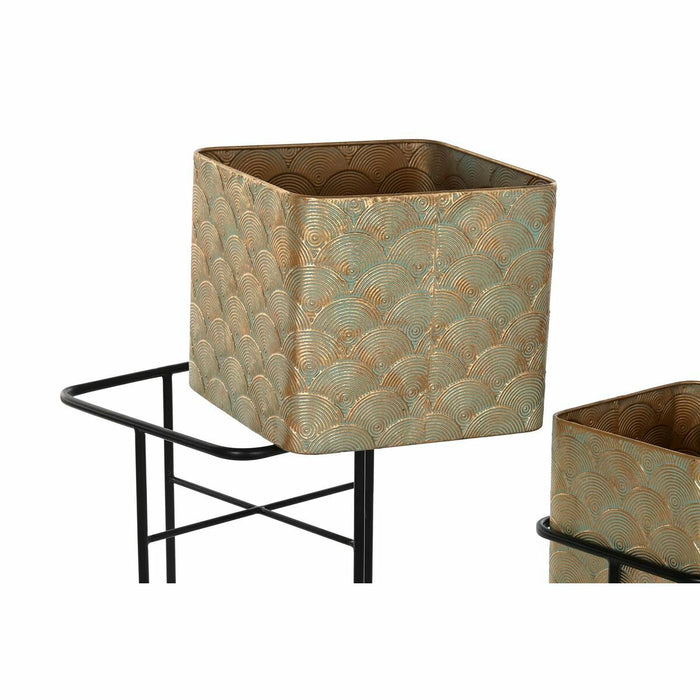 Set de jardiniere DKD Home Decor Metal 34 x 34 x 76 cm (2 Unități)