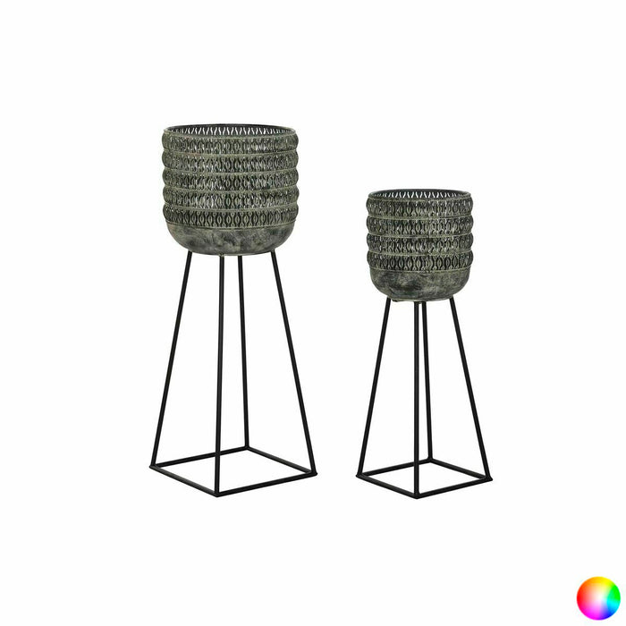Set de jardiniere DKD Home Decor Uzat 32 x 32 x 84 cm Metal (2 Unități)