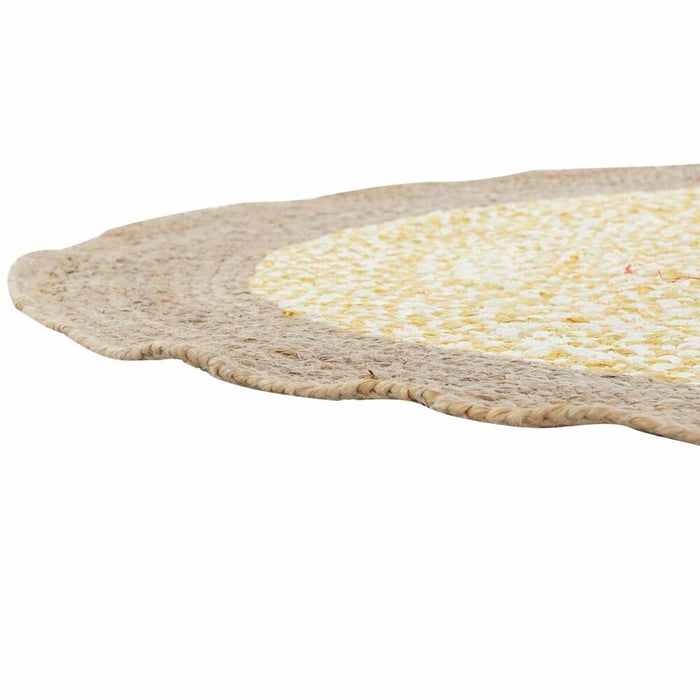 Covor DKD Home Decor Maro Alb Galben (148 x 148 x 1 cm)