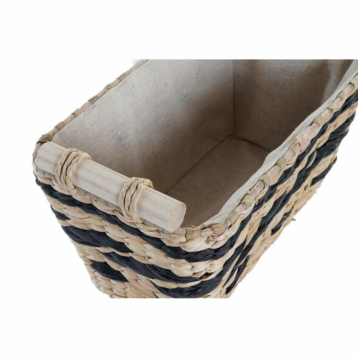 Set de Coșuri DKD Home Decor Poliester Colonial Fibră (38 x 26 x 24 cm)