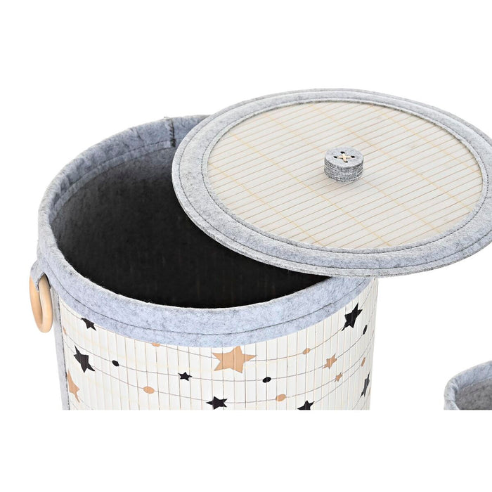 Set de Coșuri DKD Home Decor Stele Bambus 36 x 36 x 50 cm (4 pcs)