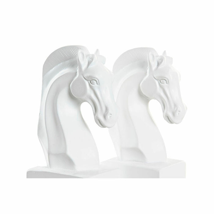 Zarážka DKD Home Decor Șah Alb Rășină Cal 10 x 7 x 24 cm