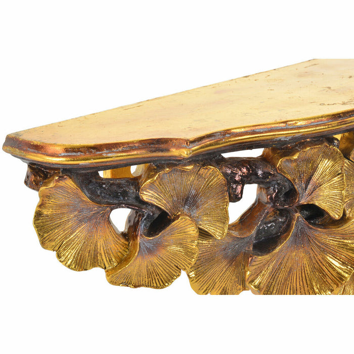 Rafturi DKD Home Decor Auriu* Frunza a unei plante Rășină 46 x 11,5 x 14 cm