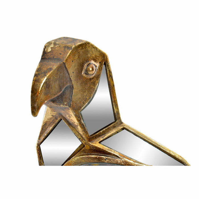 Decorațiune de Perete DKD Home Decor 18 x 6 x 43 cm Auriu* Papagal Tropical