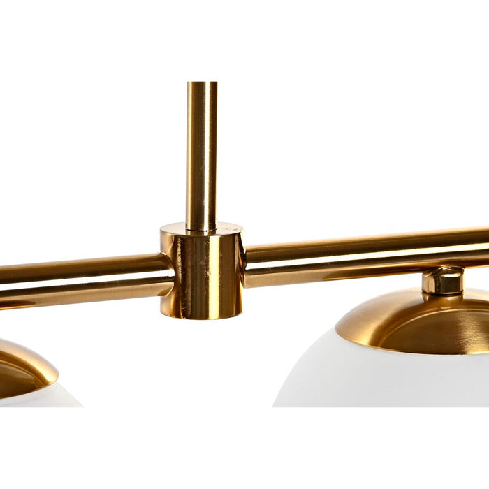 Lustră DKD Home Decor Auriu* Alb (82 x 15 x 20 cm)