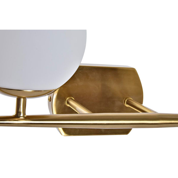 Lampă de Perete DKD Home Decor Geam Auriu* Metal Alb 220 V 40 W (42 x 15 x 20 cm)