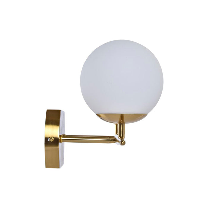 Lampă de Perete DKD Home Decor Geam Auriu* Metal Alb 220 V 40 W (42 x 15 x 20 cm)