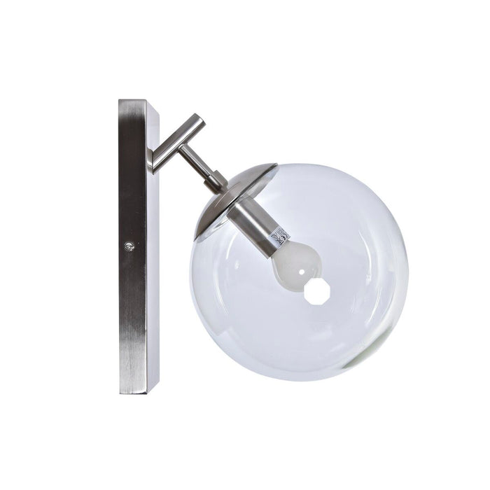 Lampă de Perete DKD Home Decor 25W Geam Argintiu Metal 220 V (20 x 25 x 27 cm)