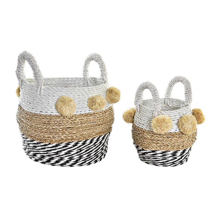 Set de Coșuri DKD Home Decor Colonial (34 x 33 x 26 cm)