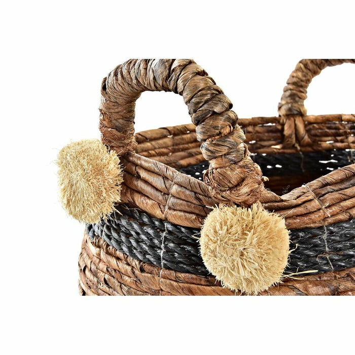 Set de Coșuri DKD Home Decor Colonial Fibră (31 x 31 x 33 cm)