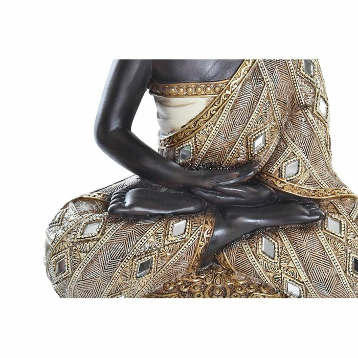 Figură Decorativă DKD Home Decor Albastru Auriu* Maro Buda Oriental 20 x 11 x 29 cm (2 Unități)