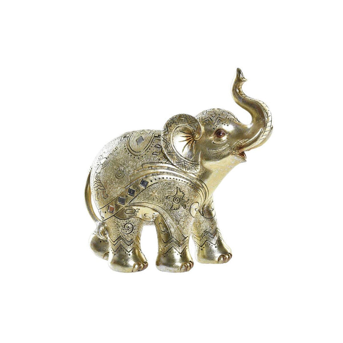 Figură Decorativă DKD Home Decor 24 x 10 x 24 cm Elefant Auriu* Colonial