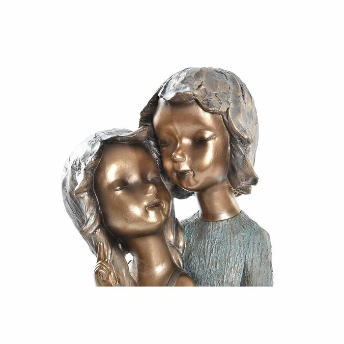 Figură Decorativă DKD Home Decor 19 x 15 x 28 cm Roșu Auriu* Turquoise Băieți (2 Unități)