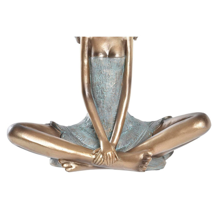 Figură Decorativă DKD Home Decor Roșu Turquoise Auriu* Femeie 24 x 11 x 27 cm (2 Unități)