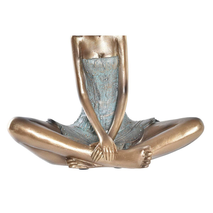 Figură Decorativă DKD Home Decor Roșu Turquoise Auriu* Femeie 20 x 9 x 23 cm (2 Unități)