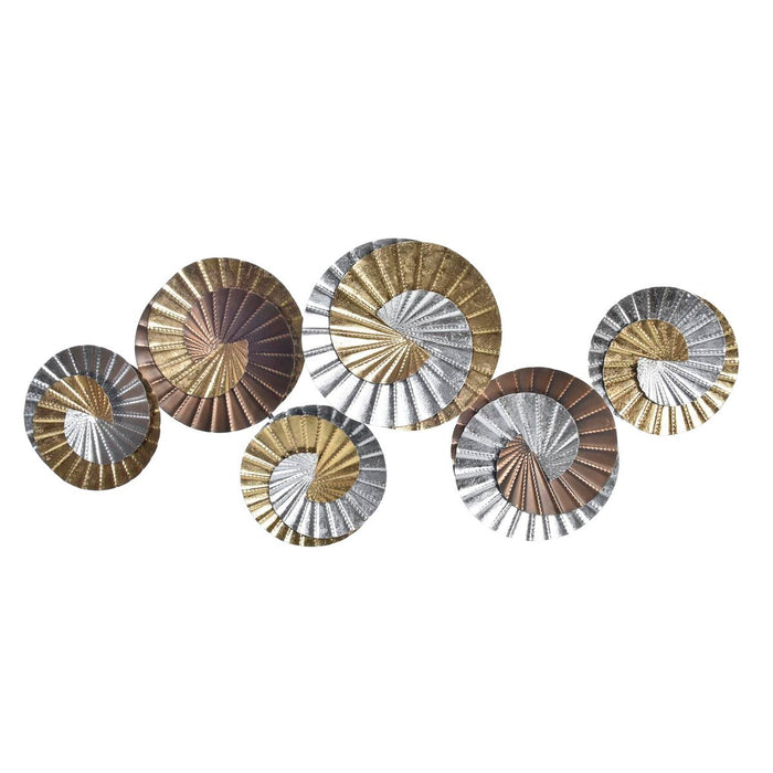 Decorațiune de Perete DKD Home Decor Metal Multicolor Oriental Spirale (104 x 4,5 x 43 cm)