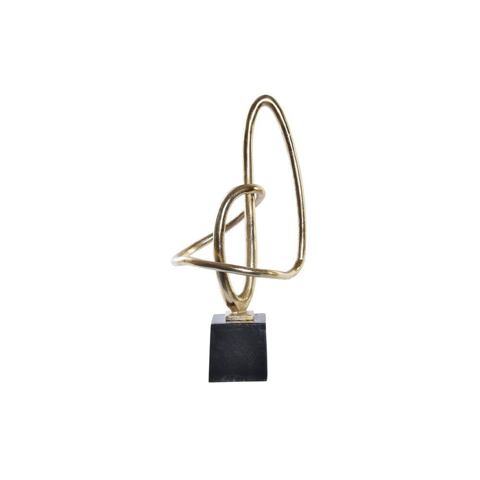 Figură Decorativă DKD Home Decor Negru Auriu* Aluminiu (23 x 19 x 50 cm)
