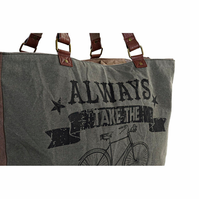 Geanta de umar DKD Home Decor Bicicletă 48 x 22 x 40 cm Negru Gri Maro
