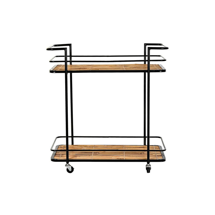 Servírovací vozík DKD Home Decor Negru Natural Metal 68 x 37,5 x 70,5 cm