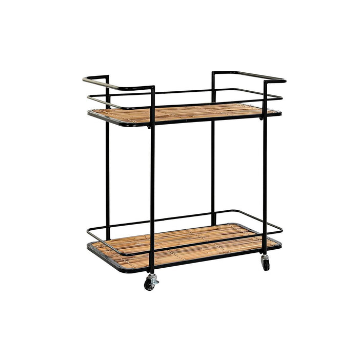 Servírovací vozík DKD Home Decor Negru Natural Metal 68 x 37,5 x 70,5 cm