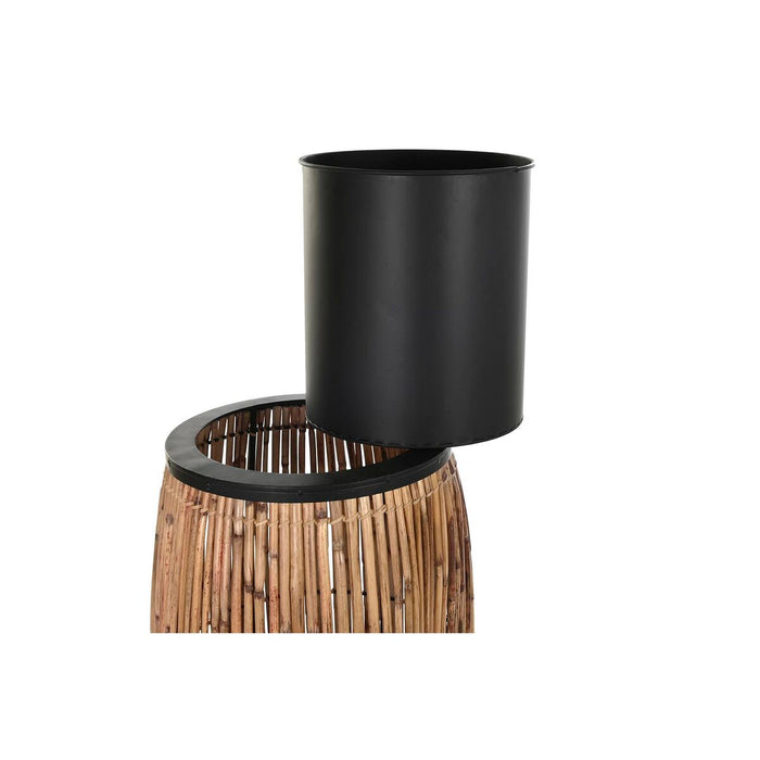 Ghiveci DKD Home Decor Negru Natural Metal Pătrat Bali 40 x 40 x 82 cm