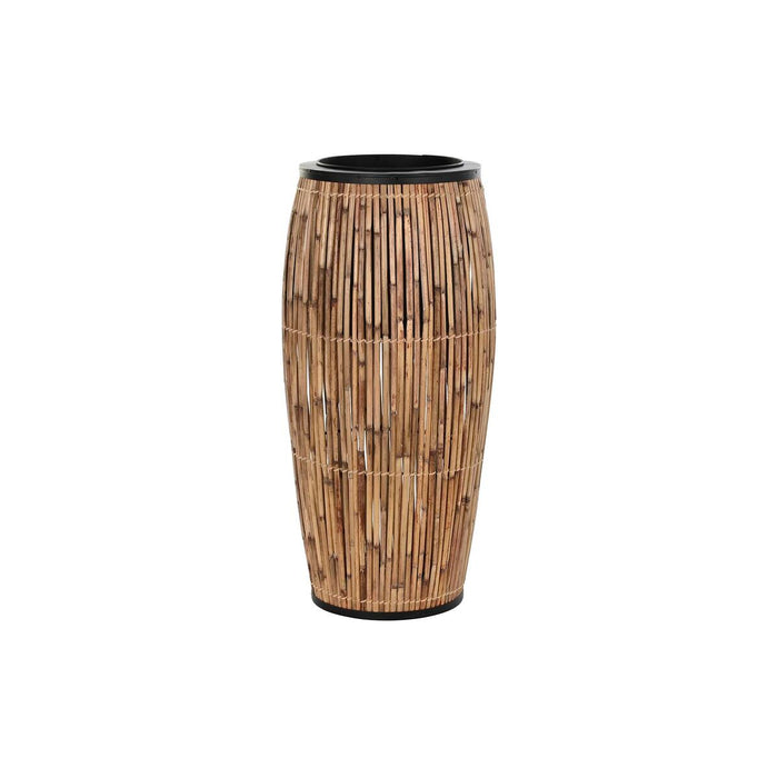 Ghiveci DKD Home Decor Negru Natural Metal Pătrat Bali 40 x 40 x 82 cm