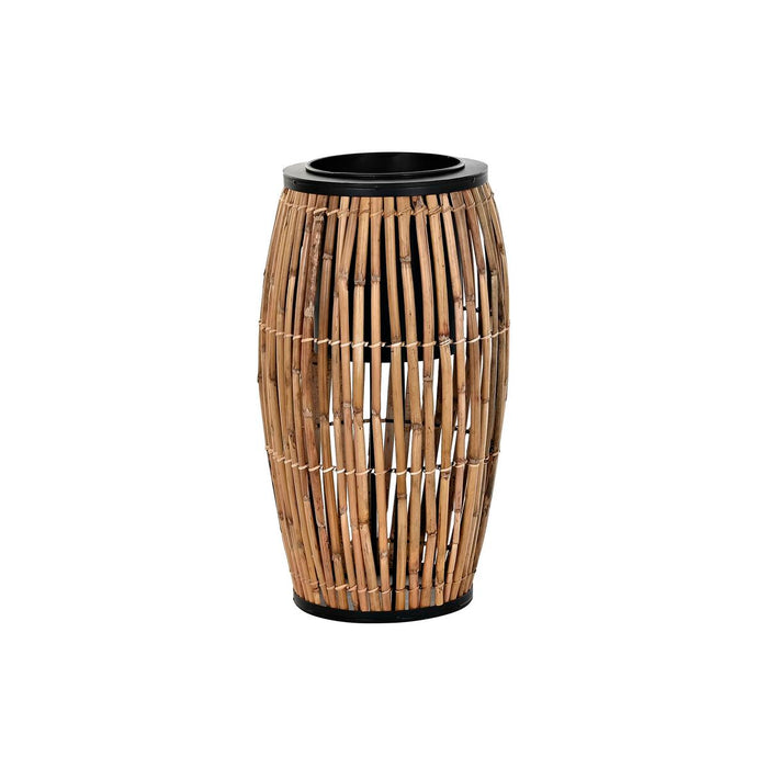 Ghiveci DKD Home Decor Natural Negru Metal Ratan (31 x 31 x 55 cm)