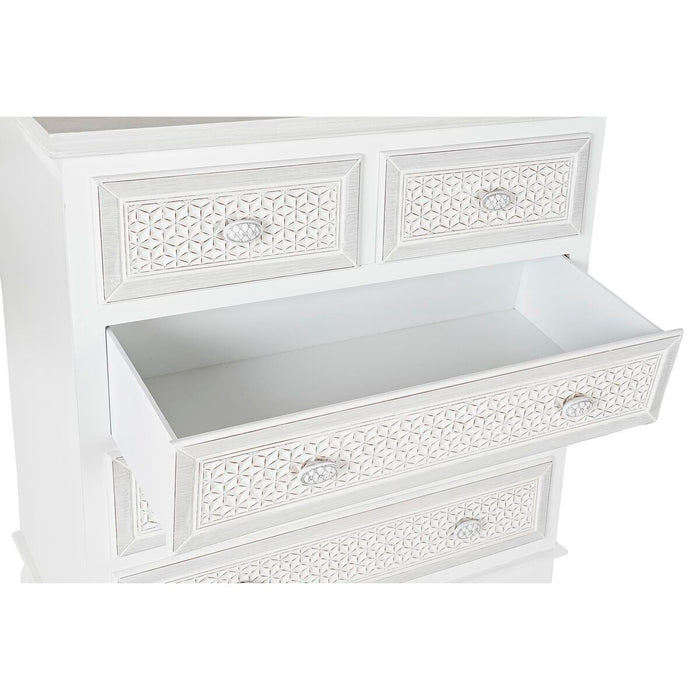 Comodă DKD Home Decor Bej Lemn Alb Lemn MDF (80 x 40 x 105 cm)