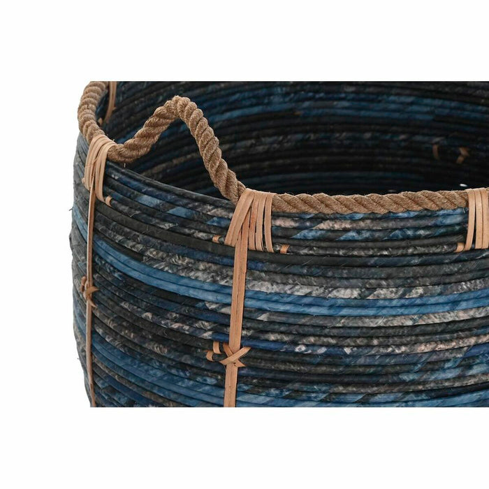 Set de Coșuri DKD Home Decor Bleumarin 56 x 56 x 60 cm