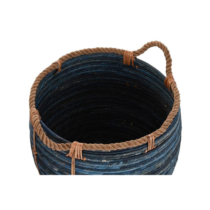 Set de Coșuri DKD Home Decor Bleumarin 56 x 56 x 60 cm