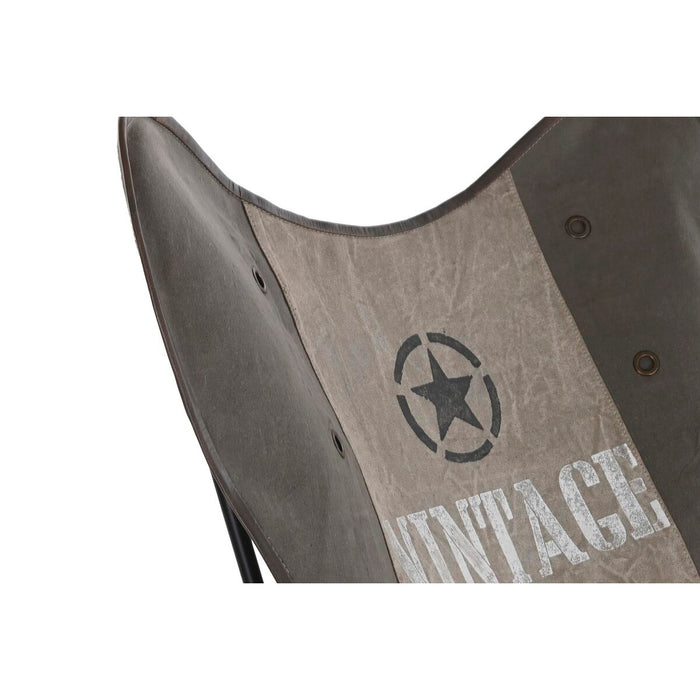 Scaun de Sufragerie DKD Home Decor Maro Negru Gri 76 x 76 x 96 cm