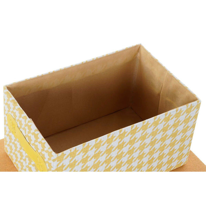 Set de cutii de depozitare, cu posibilitate de stivuire DKD Home Decor Gri Albastru Galben 40 x 30 x 20 cm