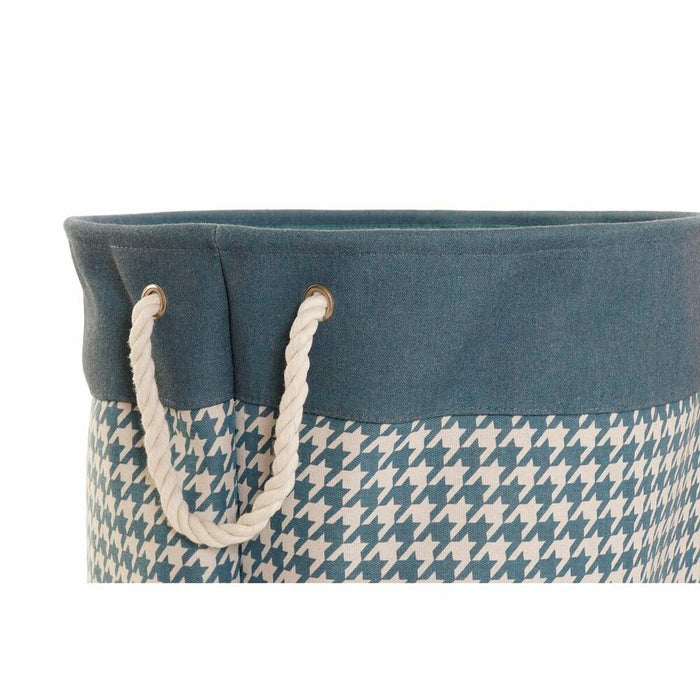 Coș pentru rufe murdare DKD Home Decor Model imprimat pe un material, reprezentând un "v" întors Gri Albastru Galben 45 x 45 x 4