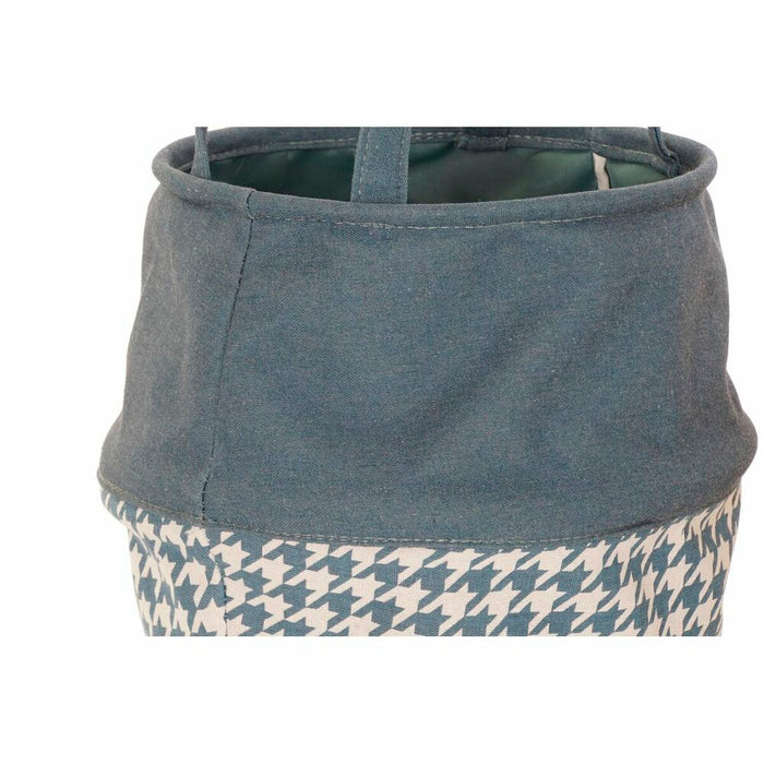 Coș pentru rufe murdare DKD Home Decor Model imprimat pe un material, reprezentând un "v" întors Galben Gri Gri închis 28 x 28 x