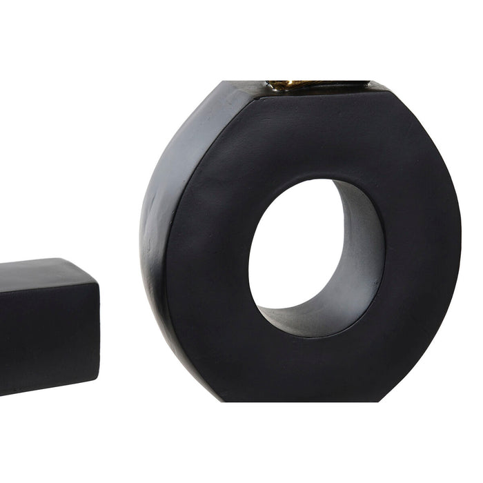 Figură Decorativă DKD Home Decor 4 Negru Auriu* Rășină Maimuță Tropical (50 x 4,6 x 22,5 cm)