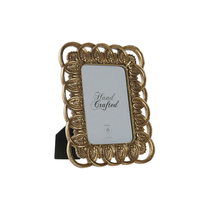 Ramă Foto DKD Home Decor Auriu* Rășină Geam Shabby Chic 17,3 x 1,8 x 22 cm