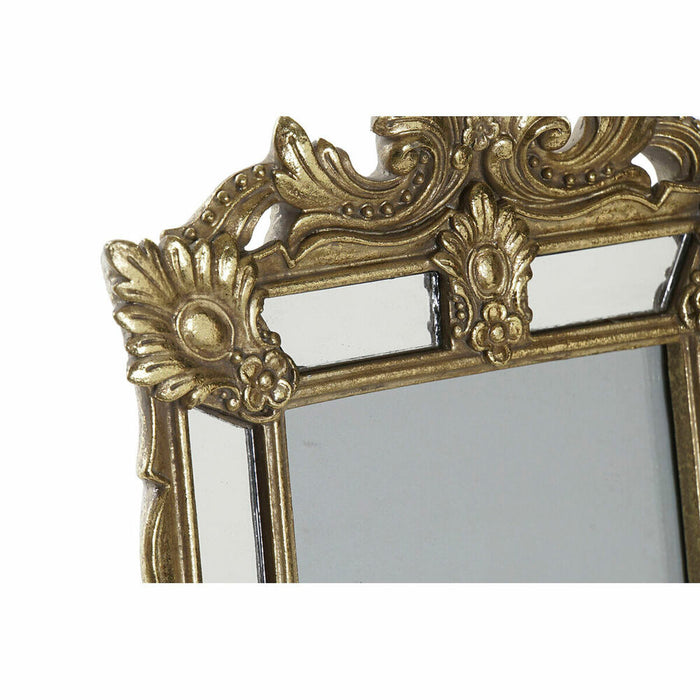 Ramă Foto DKD Home Decor Șampanie Rășină Geam Oglindă Shabby Chic 16 x 2 x 25 cm