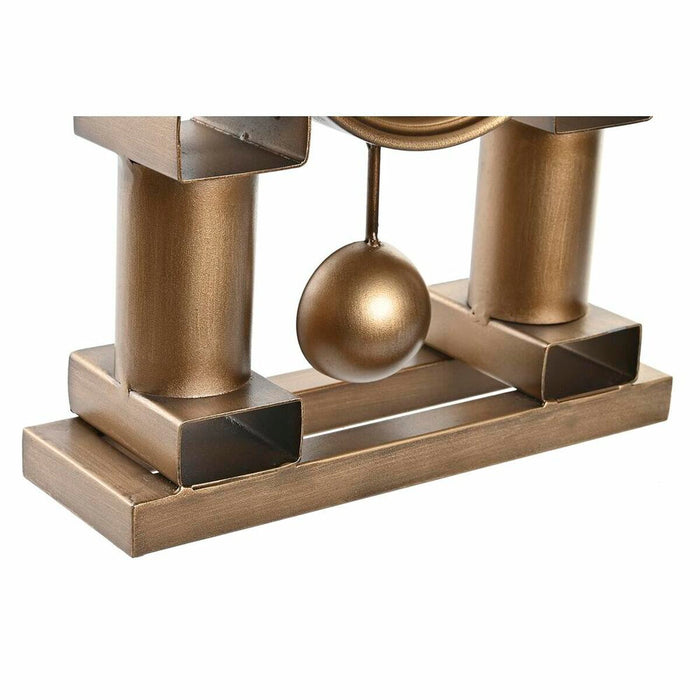 Stolní hodiny DKD Home Decor 25 x 8 x 31 cm Geam Negru Auriu* Fier Tradiţional