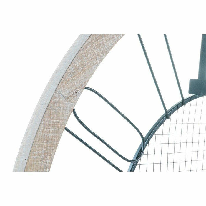 Ceas de Perete DKD Home Decor Natural Negru MDF Fier (70 x 4 x 70 cm)