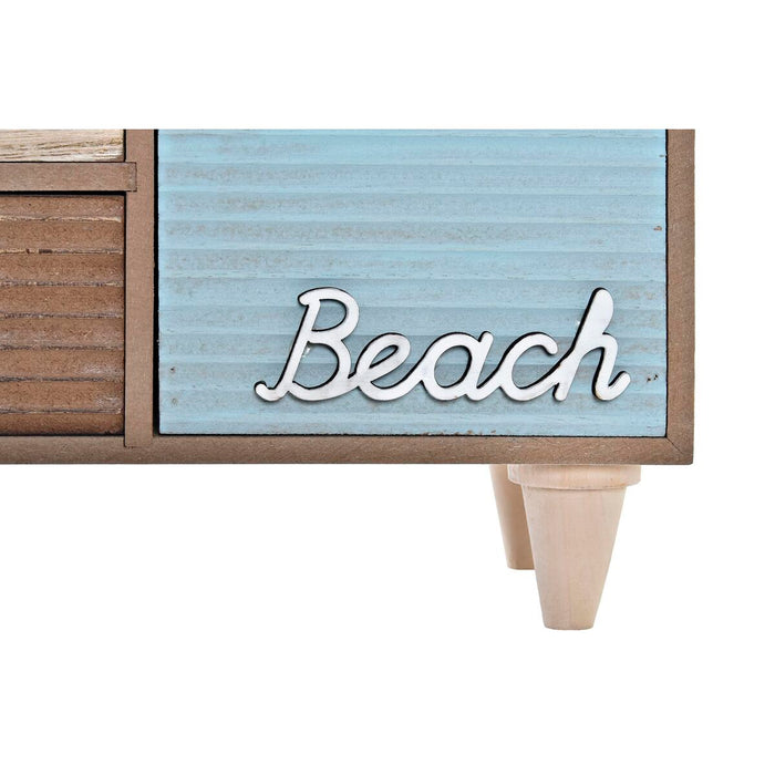 Casetă de Bijuterii DKD Home Decor 34 x 13 x 16 cm Lemn Maro Turquoise