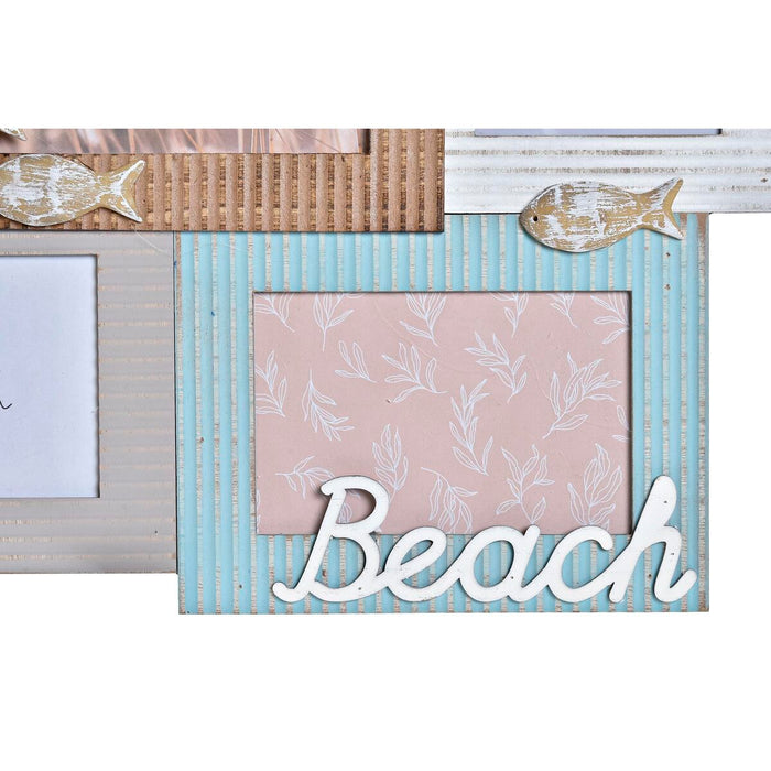 Ramă Foto DKD Home Decor Beach 46,5 x 2 x 44,5 cm Lemn Marinar