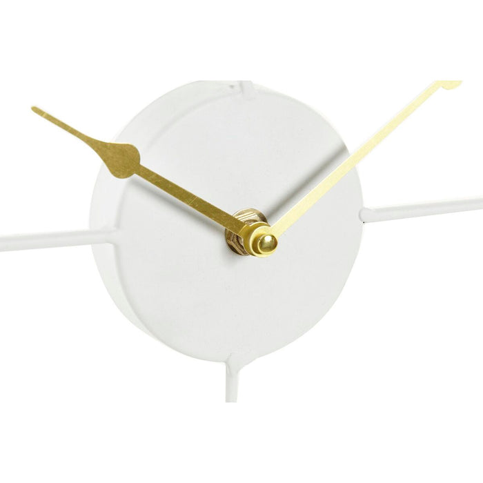 Ceas de Perete DKD Home Decor 39 x 3,5 x 39 cm Metal Maro Alb Lemn MDF Mediterană Pești