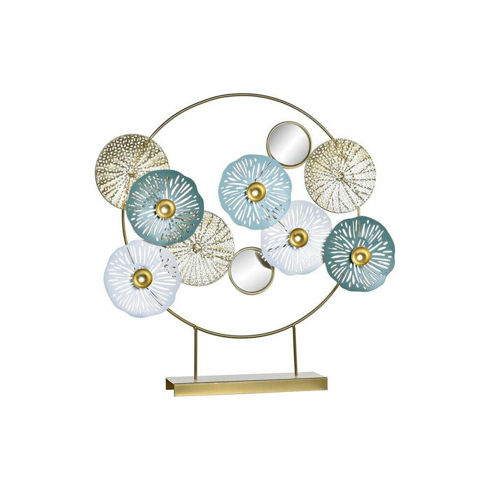 Figură Decorativă DKD Home Decor Oglindă Auriu* Metal (44 x 8 x 46 cm)