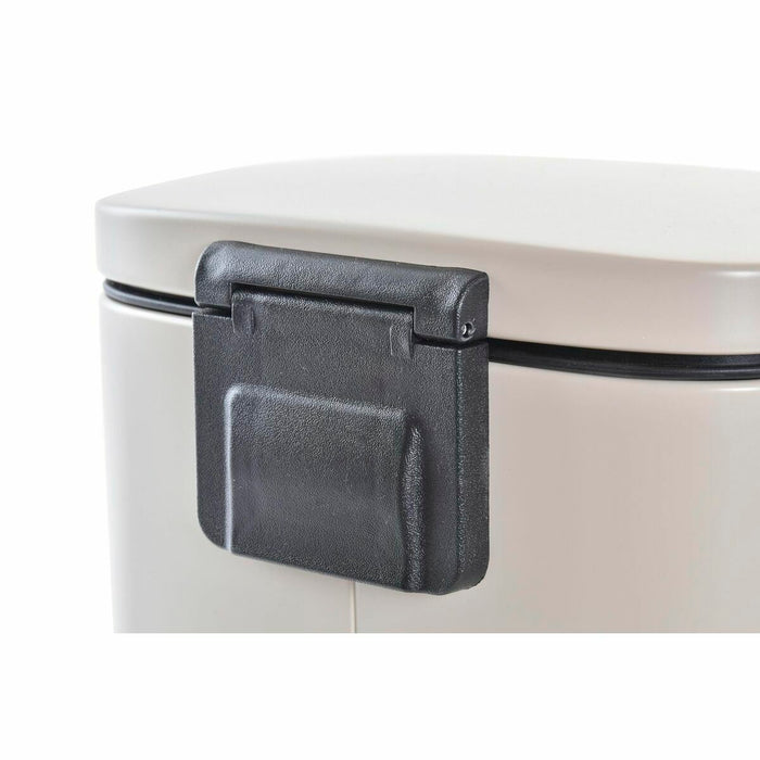 Coș de gunoi DKD Home Decor Mat 21 x 15 x 29,5 cm Metal Crem 5 L Bazic