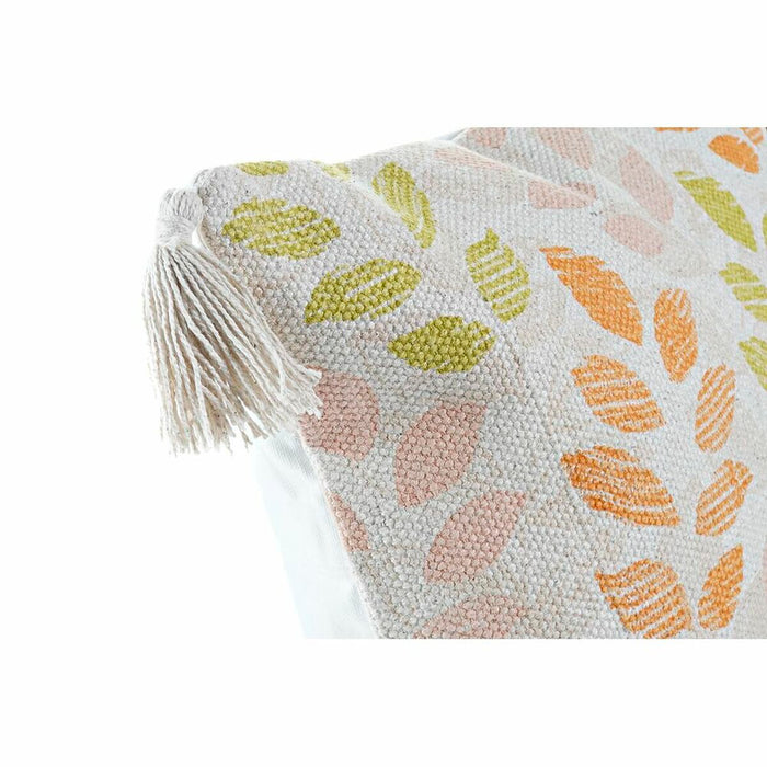 Pernă DKD Home Decor Bej 45 x 10 x 45 cm Multicolor Květiny Boho