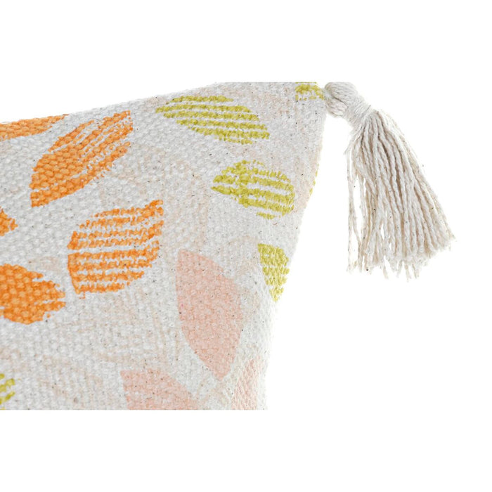 Pernă DKD Home Decor Bej 45 x 10 x 45 cm Multicolor Květiny Boho