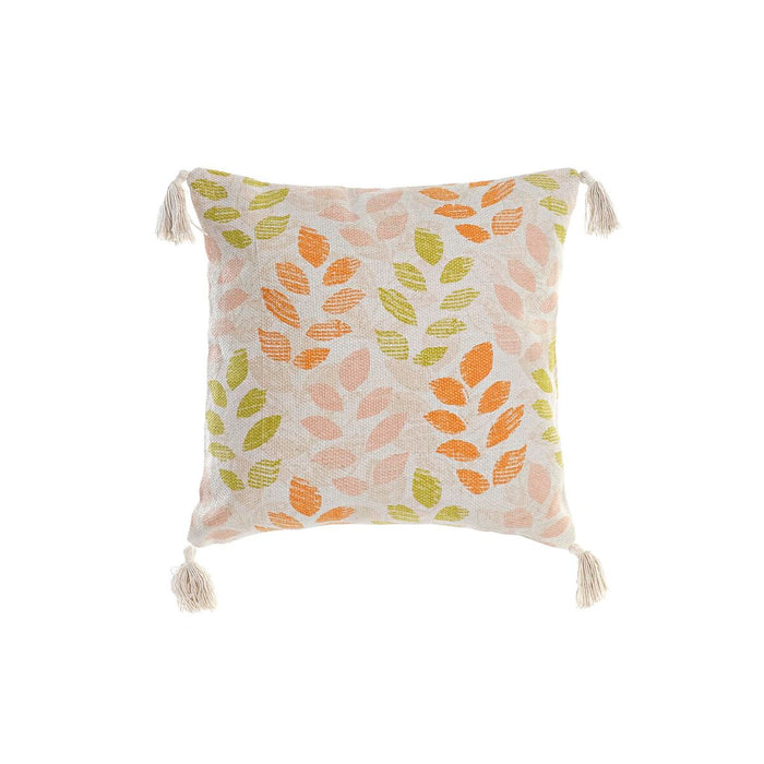 Pernă DKD Home Decor Bej 45 x 10 x 45 cm Multicolor Květiny Boho